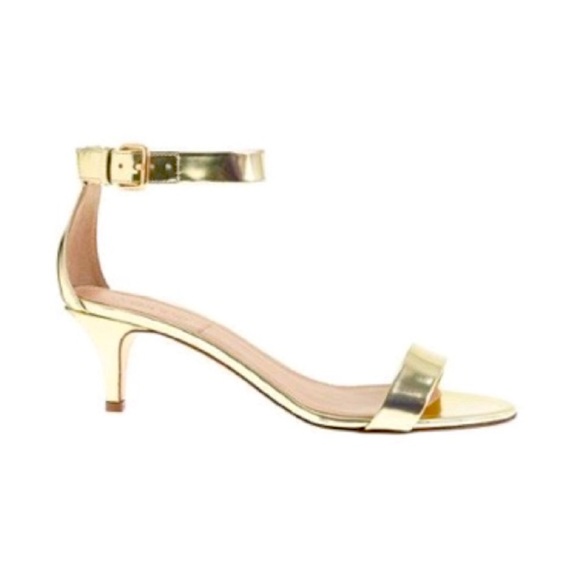 J. Crew Shoes - J. Crew Mirror Metallic Kitten-Heel Sandals. Box included.